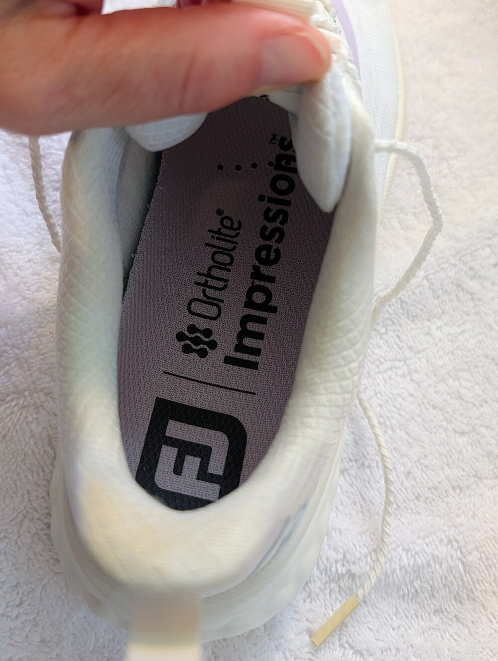 Foot Joy Quantum Golf Shoes Ortholite White Lavender Like New 7.5 - Picture 8 of 9